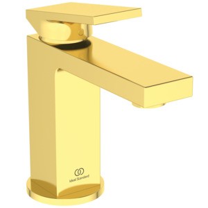 Ideal Standard Waschtischarmatur Extra Ausladung 111mm m.Ablaufgarnitur Brushed Gold, BD500A2