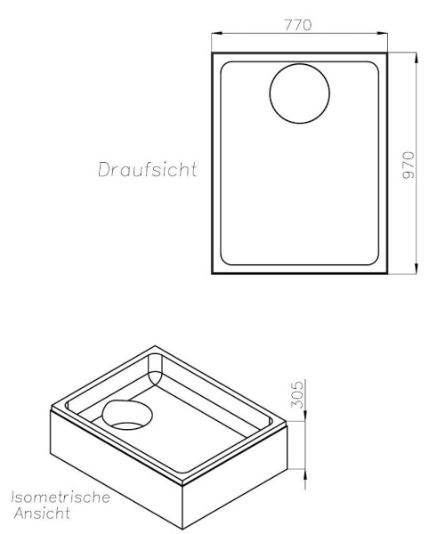 Neuesbad Wannenträger für Bette flach 100x80x15