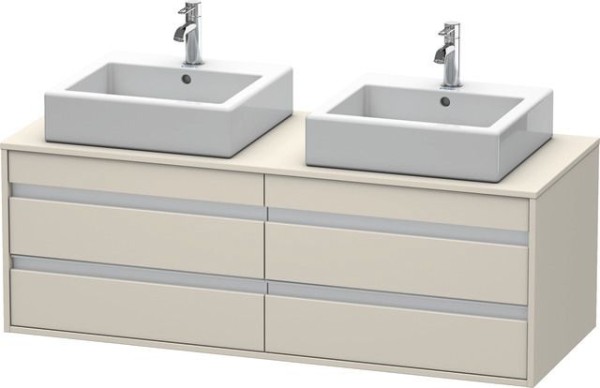 Duravit Ketho Konsolenwaschtischunterbau wandhängend Taupe Matt 1400x550x496 mm - KT6657B9191