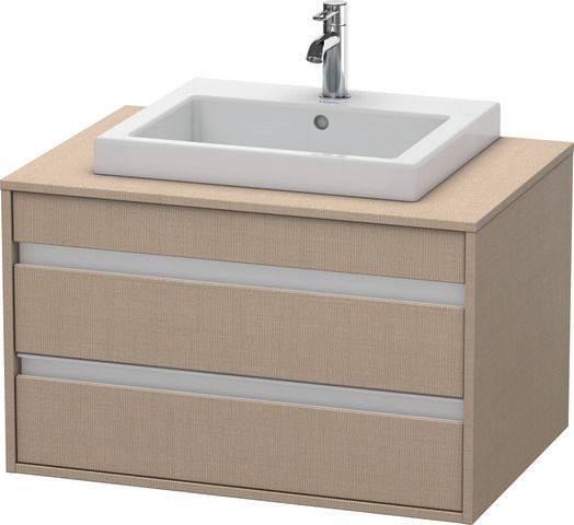 Duravit Ketho Konsolenwaschtischunterbau wandhängend Leinen Matt 800x550x496 mm - KT675407575
