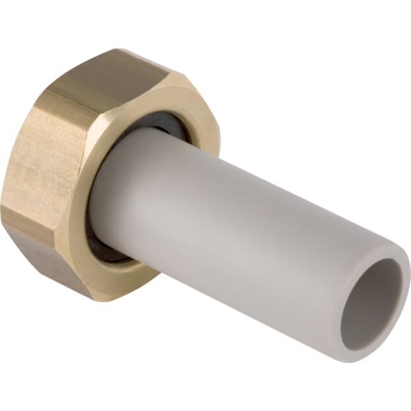 Geberit Kunststoffnippel mit Überwurfmutter und Flachdichtung