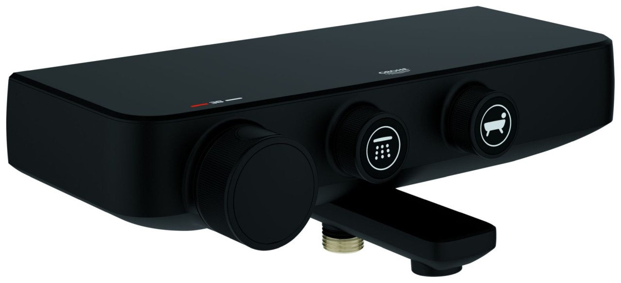 GROHE Thermostat-Wannenbatterie Grohtherm SmartControl 102168 Wandm. phantom black, 102168KF00 102168KF00