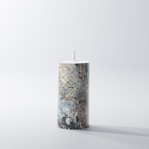 Steinberg Serie 540 Standwaschtisch, rund, mit Hahnloch, mit Überlauf, ø 455mm x 900 mm