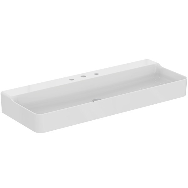 Ideal Standard Waschtisch Conca, 3 Hahnlöcher, ohne Überlauf,