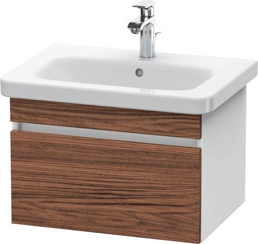 Duravit DuraStyle Waschtischunterbau wandhängend Nussbaum dunkel & Weiß Matt 580x448x398 mm - DS6380
