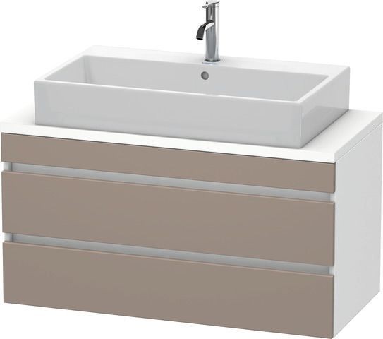 Duravit DuraStyle Konsolenwaschtischunterbau wandhängend Basalt & Weiß Matt 1000x478x512 mm - DS5309