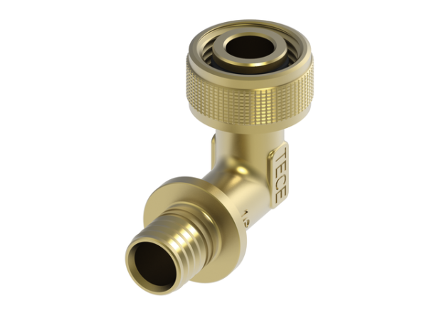 Tece flex Schnelladapter Winkel 90 Grad, Dim. 16 x 1/2", Siliziumbronze, 708631