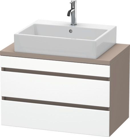 Duravit DuraStyle Konsolenwaschtischunterbau wandhängend Weiß & Basalt Matt 800x478x512 mm - DS53070