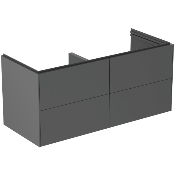 Ideal Standard Doppelwaschtisch-Unterschrank Conca 4 Auszüge o.Platte 1200x505x550mm Anthrazit, T551