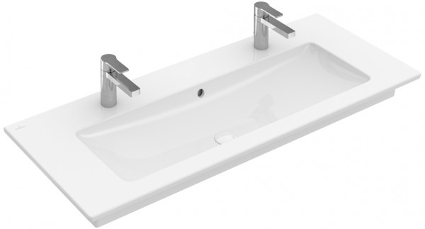 Villeroy & Boch Schrankwaschtisch Venticello 4104 1200x500mm, ohne Hahnloch, mit Überlauf Eckig Ston