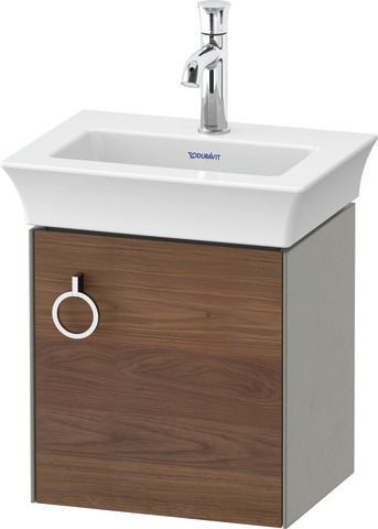 Duravit White Tulip Waschtischunterbau wandhängend Amerikanischer Nussbaum & Stein Grau Matt & Seide