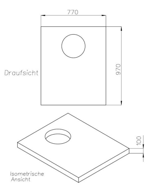 Neuesbad Wannenträger für Laufen Pro Abl. kurze Seite 100x80x3,2