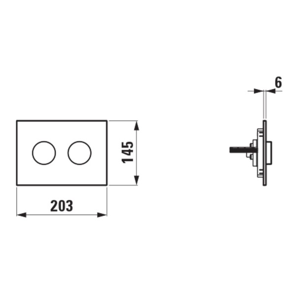 LAUFEN Ineo Betätigungsplatte Groove m. ZweimengenBetätigungsplatte Weiß glänz., H9001171980001