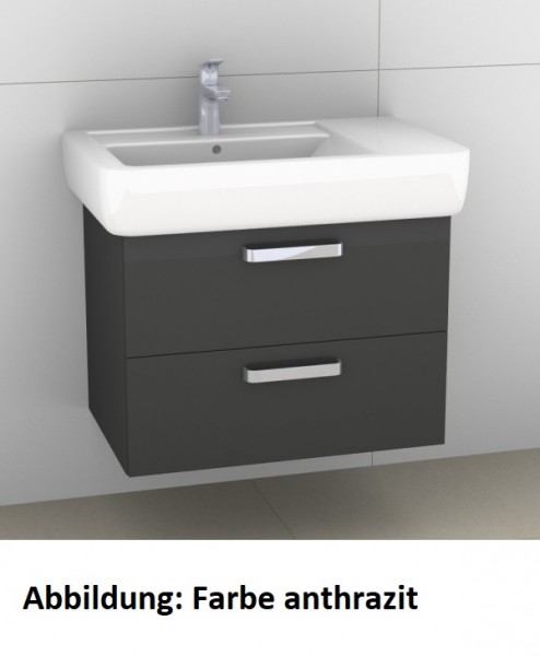 Artiqua 413 Waschtischunterschrank für Renova Plan 122180 Weiß Matt Select, 413-WU2L-K19-7161-171