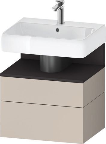 Duravit Qatego Waschtischunterbau wandhängend Taupe Matt 590x470x590 mm - QA4393080910010