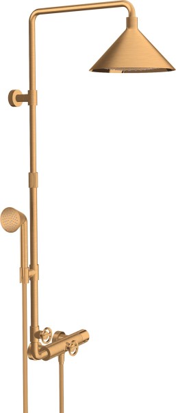 Hansgrohe Showerpipe Axor Front Brushed Gold Optic