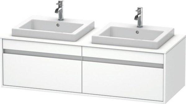 Duravit Ketho Konsolenwaschtischunterbau wandhängend Weiß Matt 1400x550x426 mm - KT6797B1818