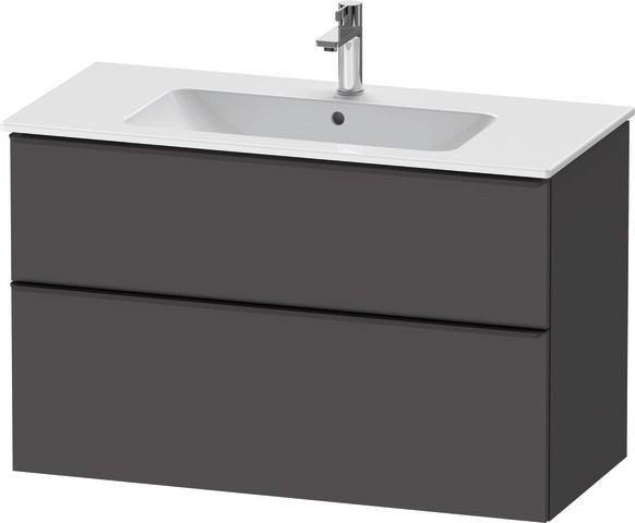 Duravit D-Neo Waschtischunterbau wandhängend Graphit Matt 1010x462x625 mm - DE43630BD490000
