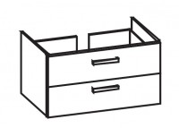 Artiqua Serie 414 Artiqua Serie 414 Waschtischunterschrank mit 2 Auszügen, 414-WU2L-V134-7015-51
