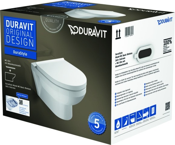 Duravit Duravit No.1 WC-Set wandhängend 373x540x393 mm - 45620900A1