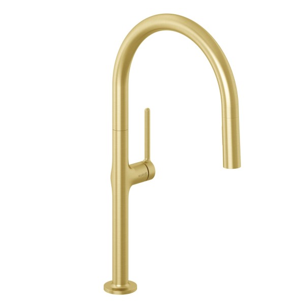 KLUDI-REEF Spültisch-Einhandmischer herausziehbar Geschirrbrause Brushed Gold