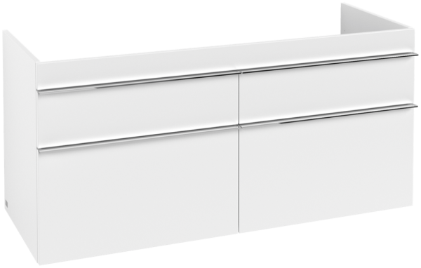 Villeroy & Boch Waschtischunterschrank Venticello A93001MS, B:1253, H:590, T:502mm, Weiß Matt
