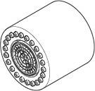 Dornbracht Luftsprudler Kopfstück Ersatzteile 90120802000 D. 26 x 32 mm, 8 l/min. Platin
