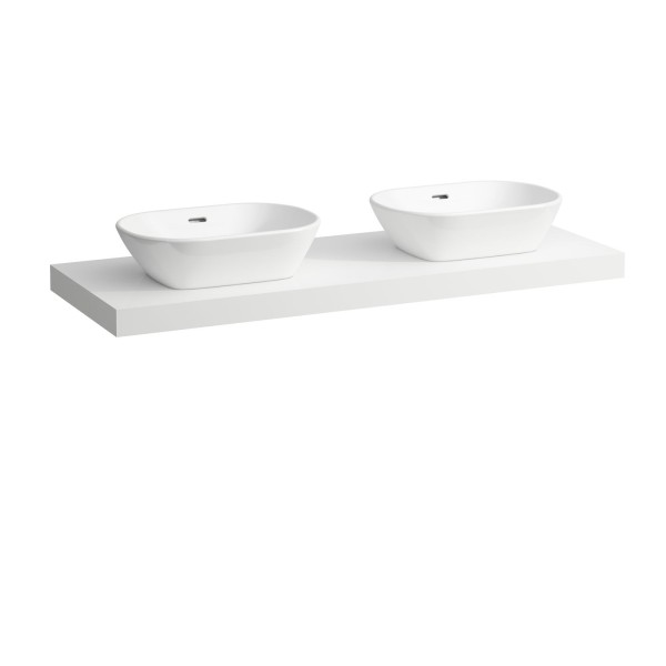 Laufen Waschtisch-Platte LANI 495x1370x65 mit Aussschnitt links und rechts