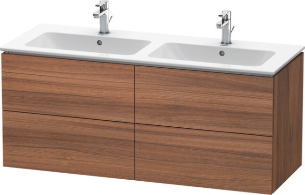Duravit L-Cube Waschtischunterbau wandhängend Nussbaum Matt 1290x481x550 mm - LC625907979