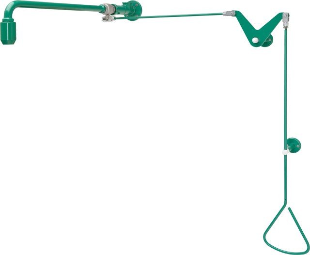 KWC Aquarotter Notdusche, Zugstange, Türbereich, grün, Wasser aus Decke oder seitlich, 2030019025 2030019025