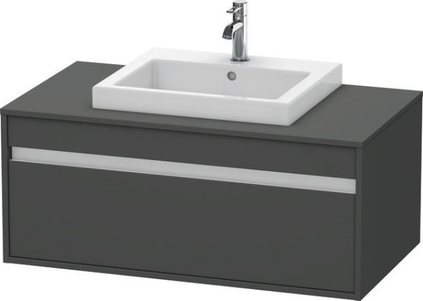 Duravit Ketho Konsolenwaschtischunterbau wandhängend Graphit Matt 1000x550x426 mm - KT679504949