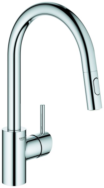 GROHE EH-SPT-Batterie Concetto 31483 h. Ausl. azb.Spülbrause GROHE Zero chrom, 31483002