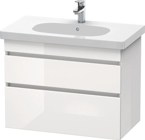 Duravit DuraStyle Waschtischunterbau wandhängend Weiß Hochglanz 800x453x610 mm - DS648402222