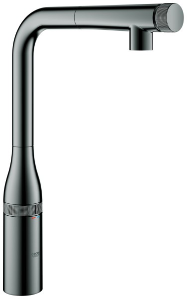GROHE SPT-Batterie Essence Smart Control 31615 ausziehb. Spülbrause hard graphite, 31615A00
