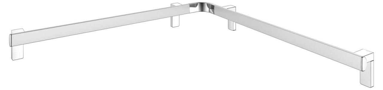 KEUCO AXESS Eck-Dusch-/Wannenhandlauf aus Metall, 85 x 85 cm, 35011178800 35011178800
