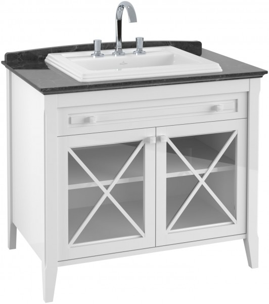 Villeroy & Boch Waschtischunterschrank mit Waschtisch Hommage 8980A1 985x850x620mm Weiß Alpin Cerami