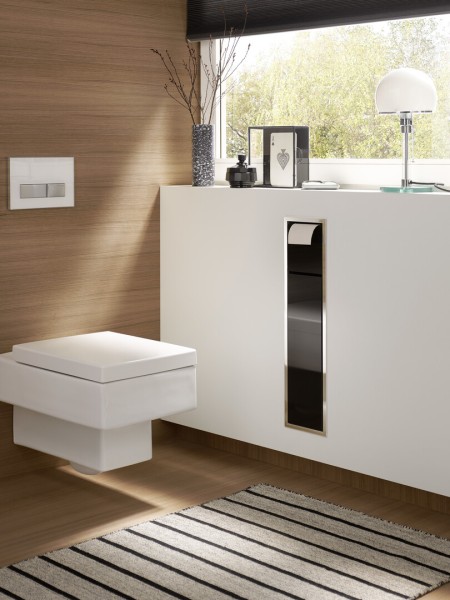 emco WC-Modul asis 150 Unterputz, 654 mm, chrom / schwarz ohne Einbaurahmen, 974027940
