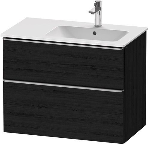 Duravit D-Neo Waschtischunterbau wandhängend Eiche Schwarz Matt 810x462x625 mm - DE4367070160000