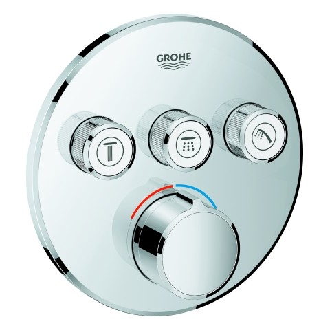 Grohe Unterputzmischer SmartControl 29146 rund FMS 3 Absperrventile chrom, 29146000