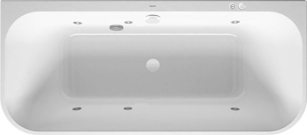 Duravit Happy D.2 Plus Whirlwanne Weiß / Graphit Supermatt 1800x800 mm - 760451800JS1000