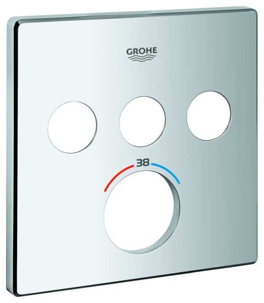 GROHE Rosette 49042 für SmartControl Unterputz-THM eckig mit 3 ASV phantom black, 49042KF0