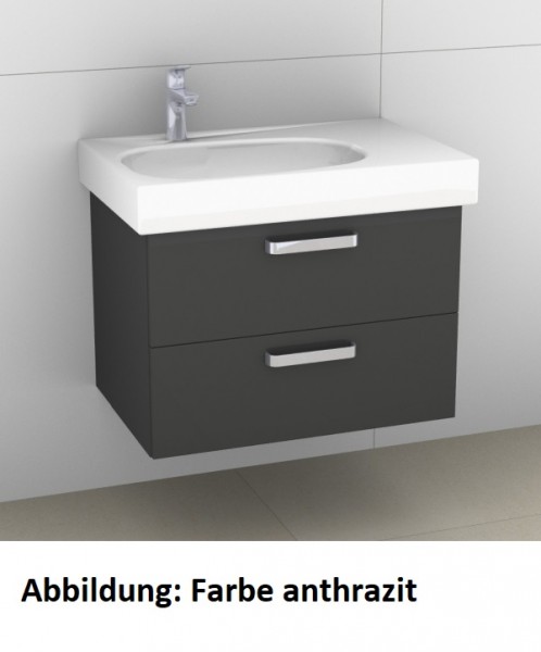 Artiqua 413 Waschtischunterschrank für Citterio 500545 ( ehem. 123575) Sangallo Grau quer, 413-WU2L-