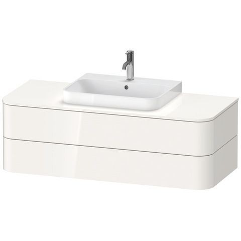 Duravit Happy D.2 Plus Konsolenwaschtischunterbau wandhängend Weiß Hochglanz 1300x550x408 mm - HP497