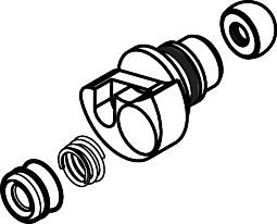 Hansgrohe Verteiler Axor Montreux Wannenarmatur Aufputz, 98591000