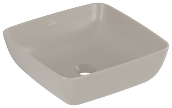 Villeroy & Boch Aufsatzwaschbecken Artis 417841 410x 410mm Quadrat ohne Überlauf Almond CeramicPlus