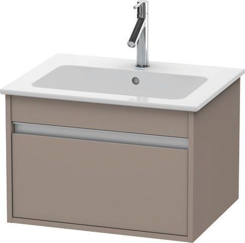 Duravit Ketho Waschtischunterbau wandhängend Basalt Matt 600x475x410 mm - KT641804343
