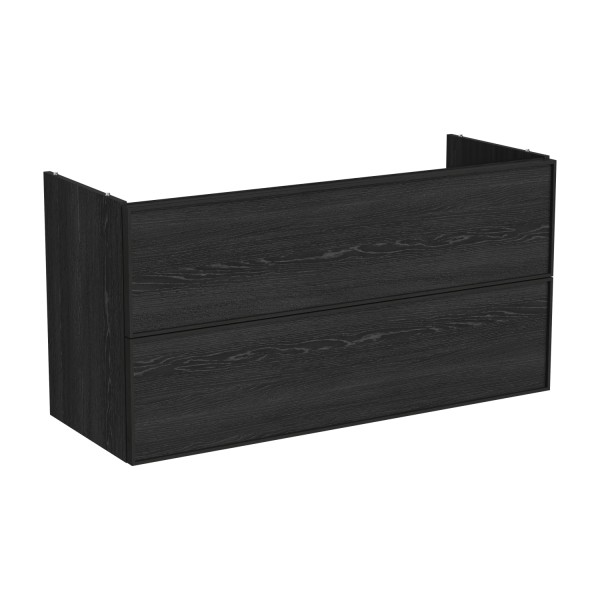 VitrA New Metropole Edge Waschtischunterschrank mit 2 Vollauszügen 118 x 46 x 60 cm Schwarz,67390