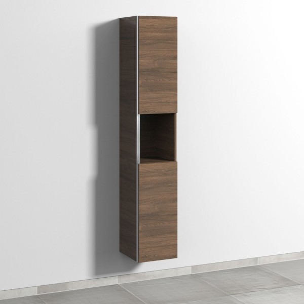 Sanipa 3way Hochschrank mit 2 Türen und 1 offenem Fach, Eiche-Arizona