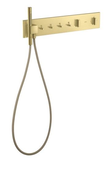 Hansgrohe Thermostatmodul 610/110 Axor ShowerComposition 4 Verbraucher, brushed brass, 12573950