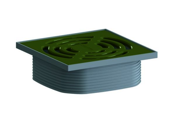 Dallmer Aufsatz DallDrain Pure, bronzegrün, 120 x 120 mm, 518262